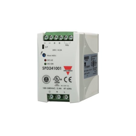 CARLO GAVAZZI Power Supply, 90 to 264V AC, 12V DC, 100W, 8.4A, DIN Rail SPD121001